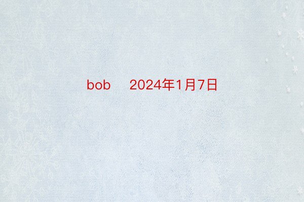 bob    2024年1月7日